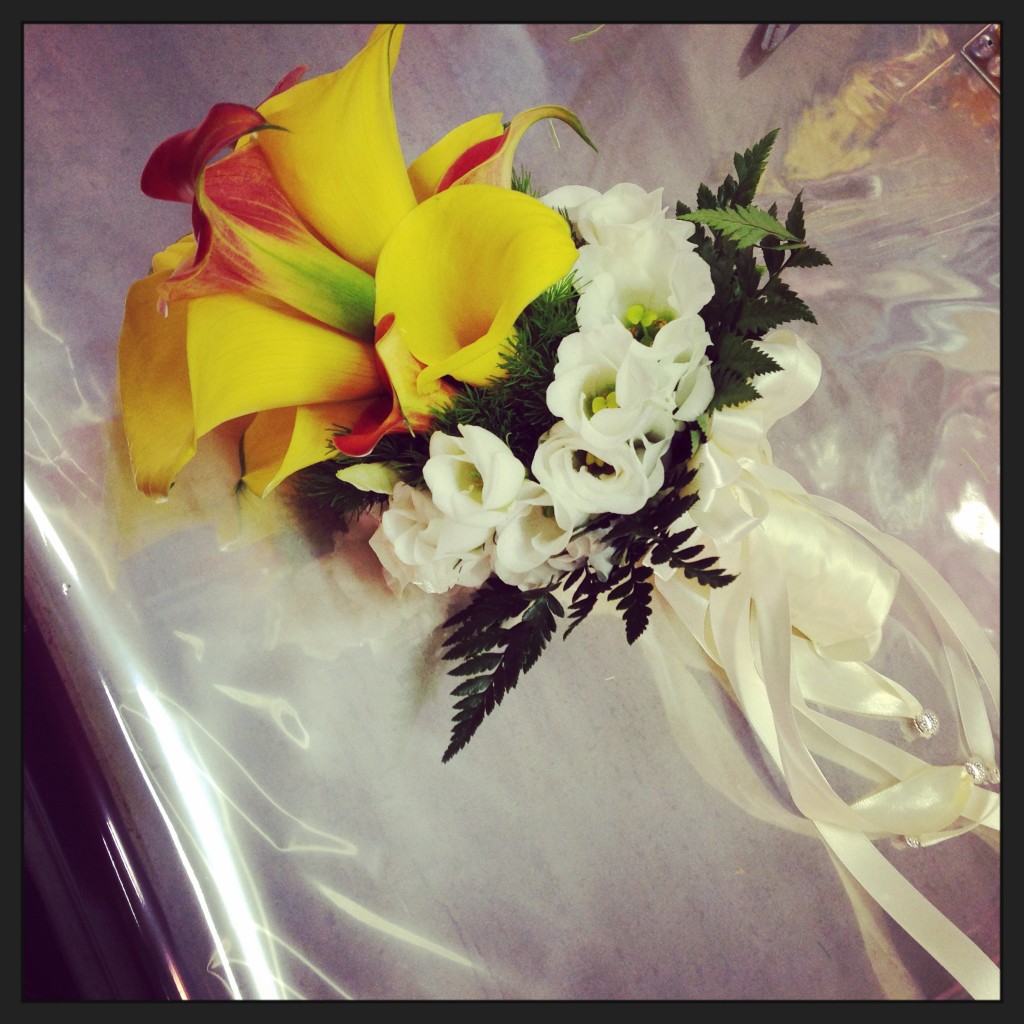 bouquet sposa lisianthus e calle